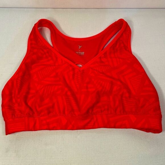 Active Red and Orange Sports Bra Old Navy size XL EUC - Picture 1 of 5
